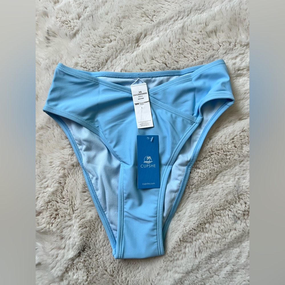 Cupshe Blue High-Cut Bikini Brief